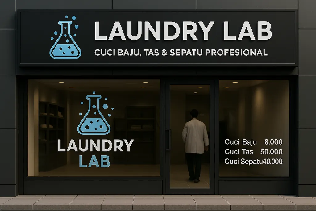 Inspirasi Desain Fasad Ruko 1 Lantai untuk UMKM (Laundry)
