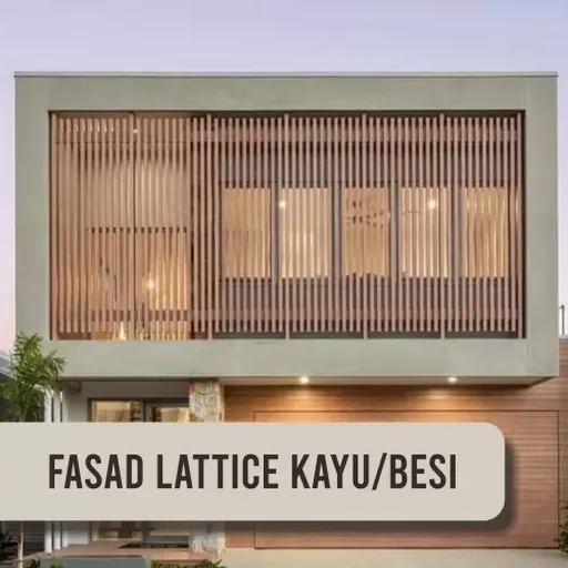 Jasa Fasad Ruko Lattice Kayu / Besi